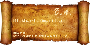 Blikhardt Amarilla névjegykártya